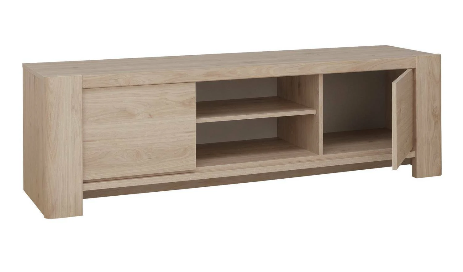 Portland 2 Door TV Unit Oak Sturdy Stylish Media Storage Solution for Home - Image 4