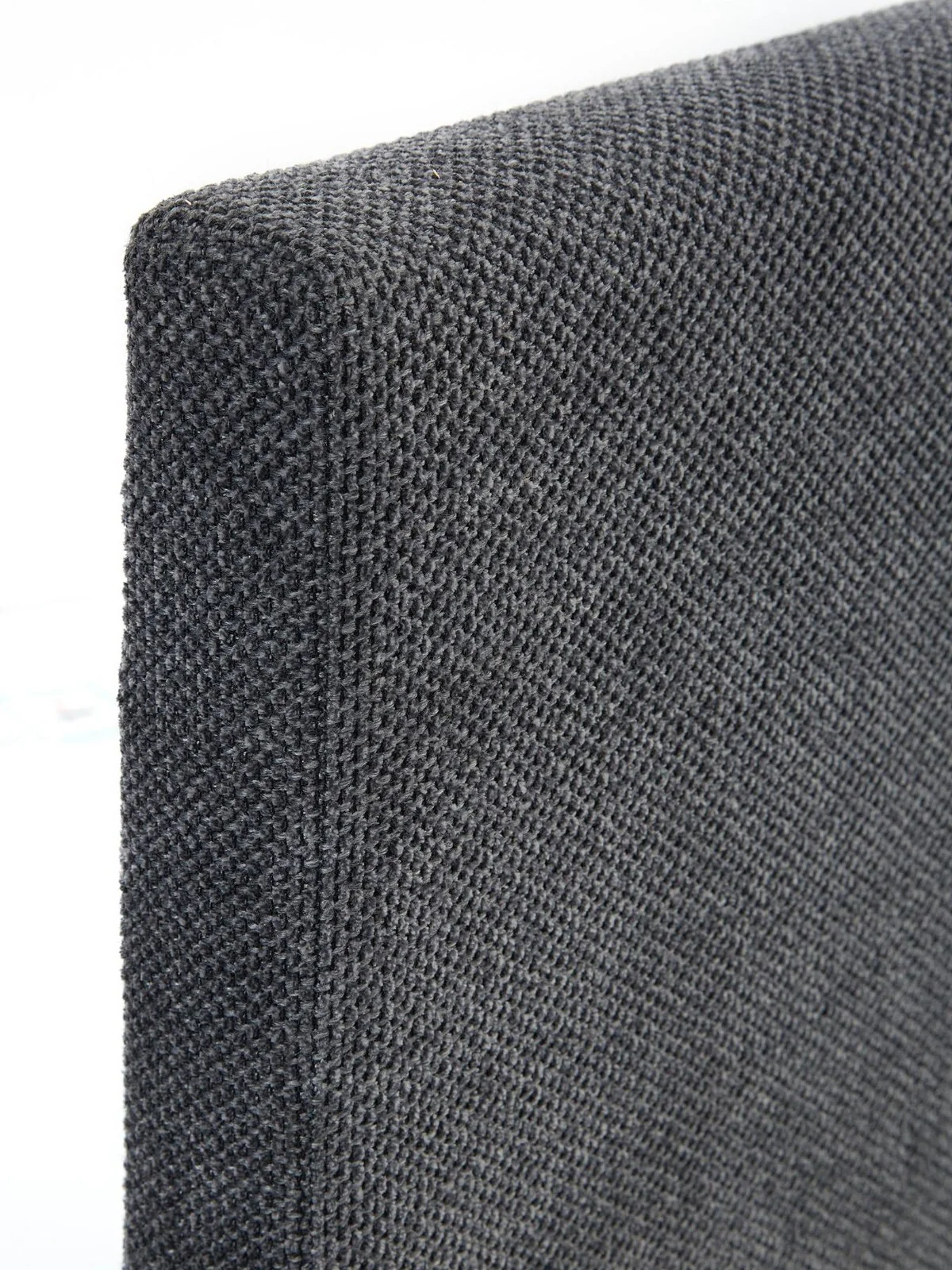 Porto End Lift Up Storage Ottoman Double Bed Dark Grey Textural Chenille Fabric - Image 6