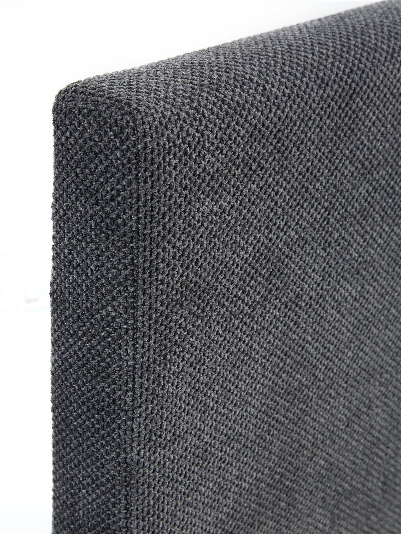 Porto End Lift Up Storage Ottoman Small Double Bed Frame Dark Grey UK - Image 5