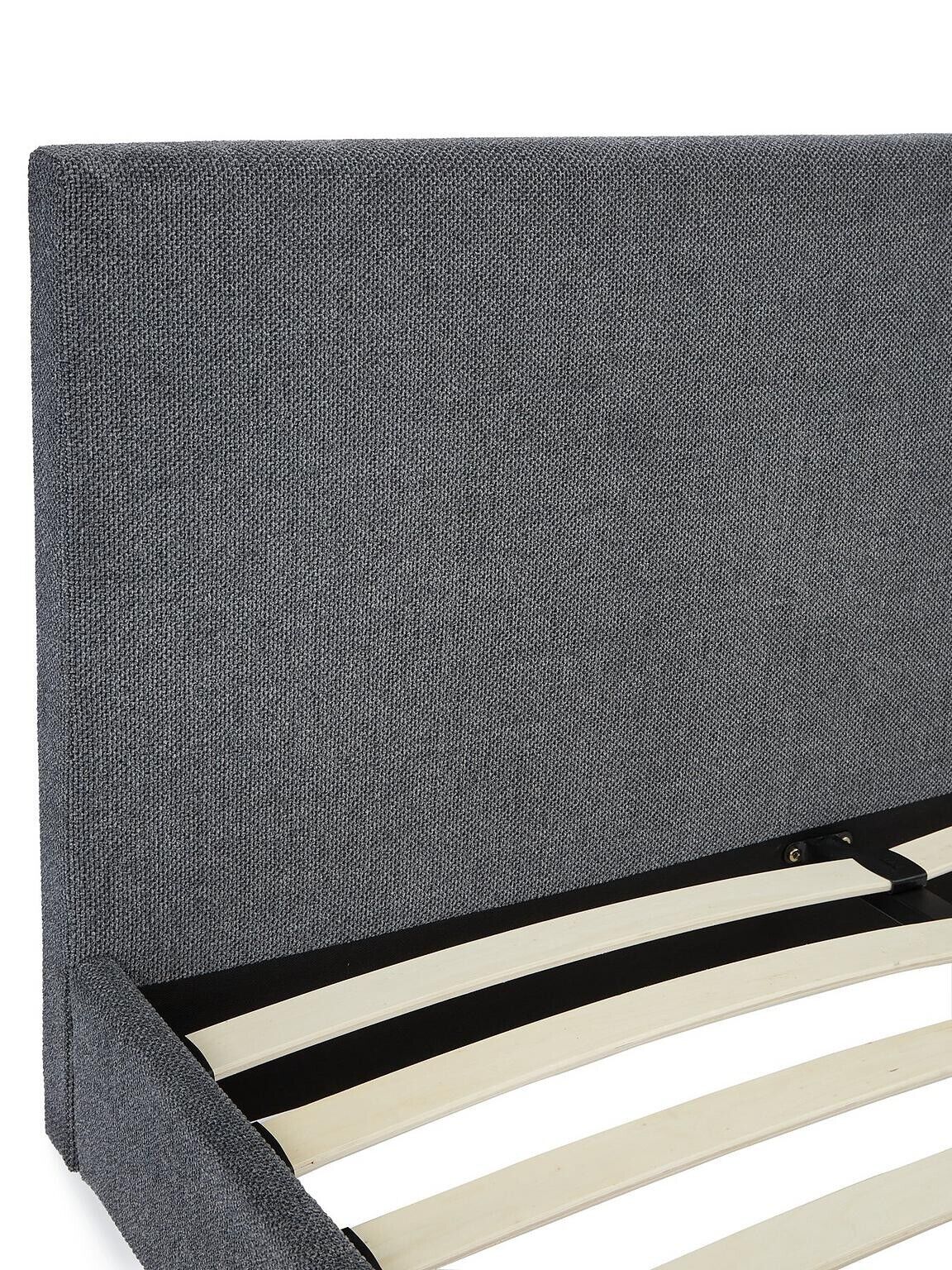 Porto Fabric Double Bed Frame - Dark Grey Stylish Comfortable Bedroom Furniture - Image 5