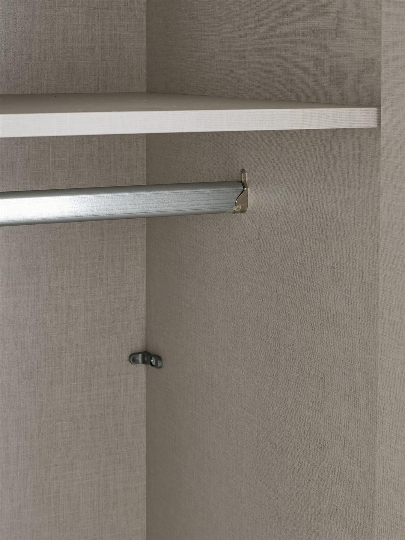 Prague 4 Door 3 Drawer Mirrored Wardrobe Oatmeal Easy Assembly UK - Image 7