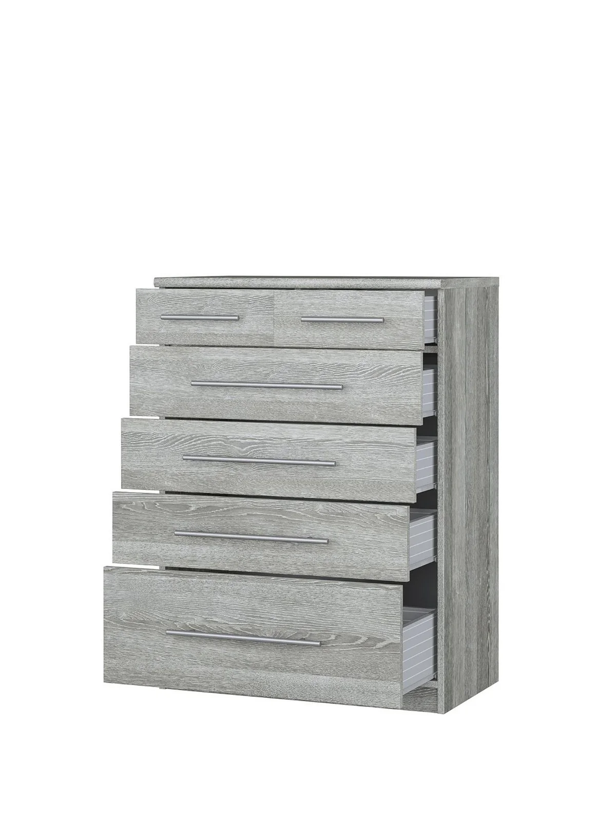 Prague Chest of Drawers 4 Large + 2 Small Grey | Bedroom Storage | Free Delivery - Image 4