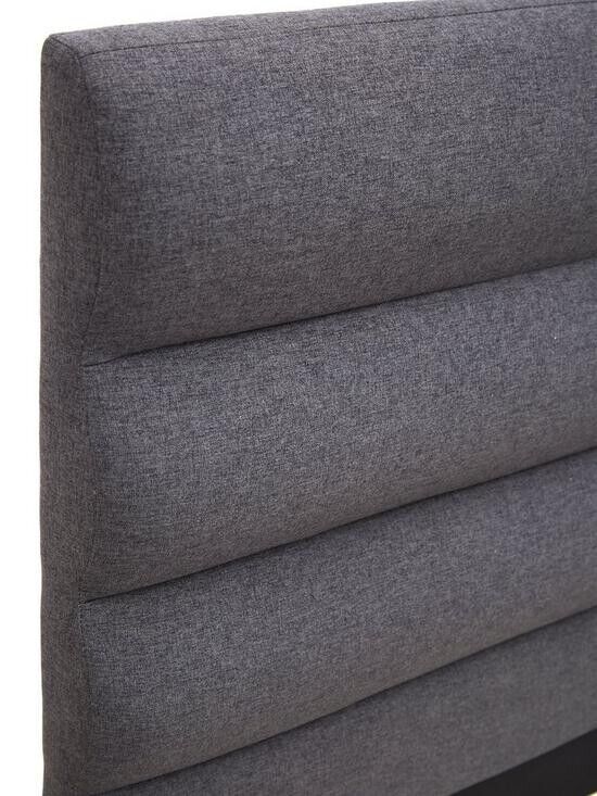 Prague Fabric Bed Kingsize Grey Modern Comfortable Bed Frame Design for Home - Image 5