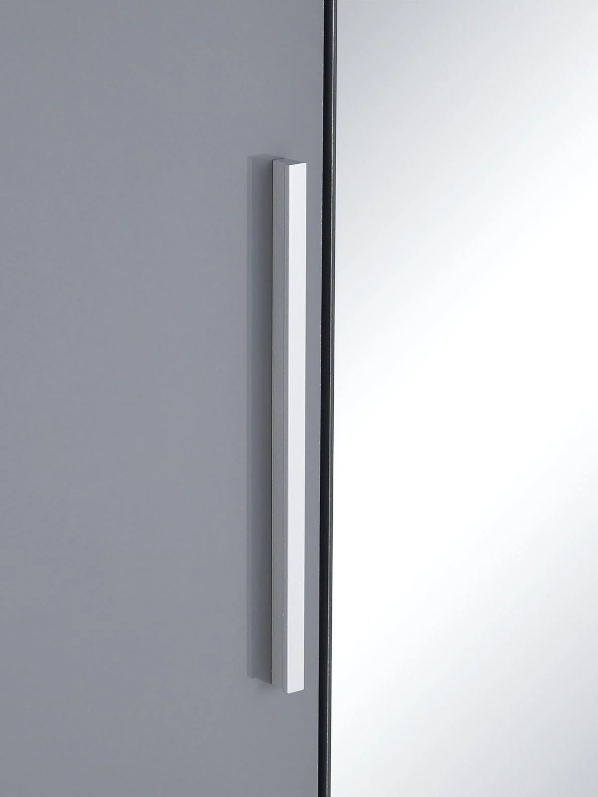 Prague Gloss 6 Door Mirrored Wardrobe Grey | Large Storage | Bedroom Organiser - Image 5