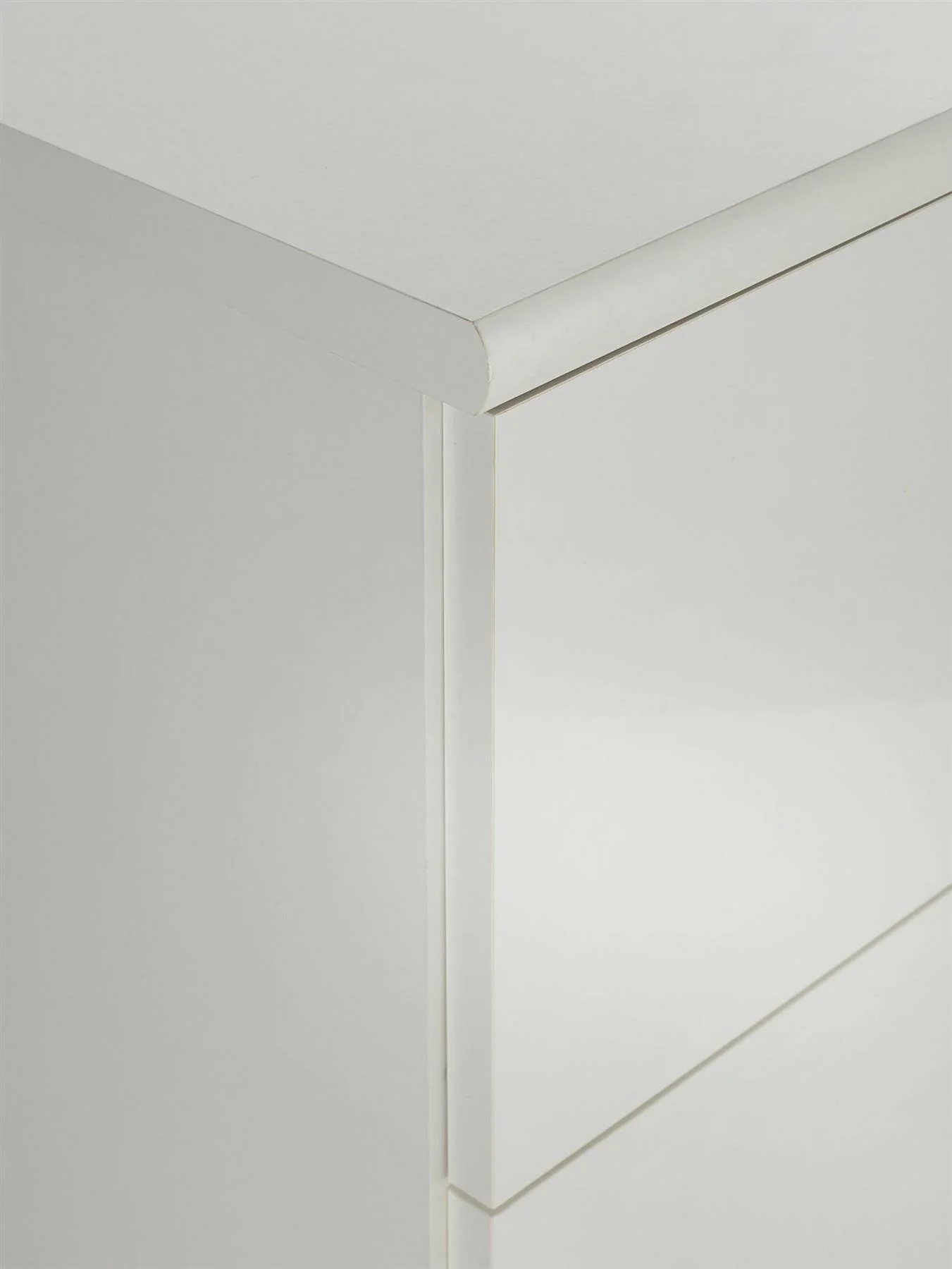 Prague Gloss 6 Drawer Chest White For Bedroom Hallway Storage Organiser - Image 7