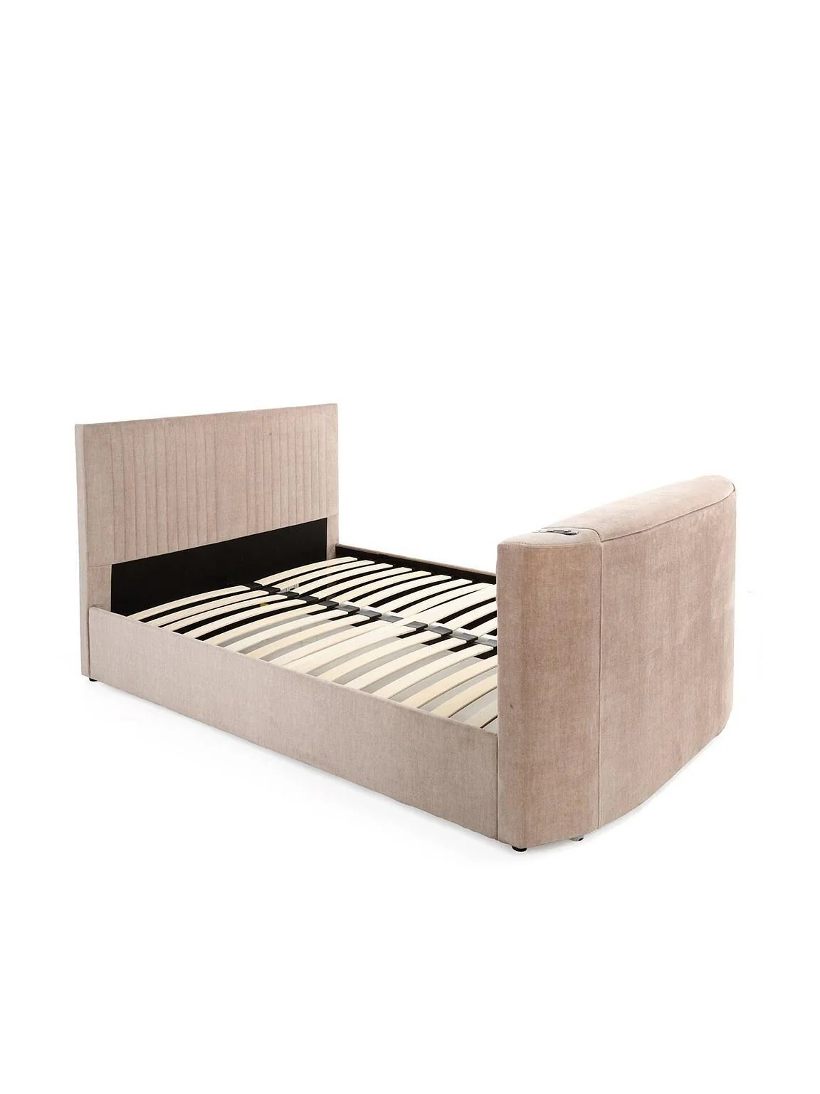 Prent Kingsize TV Bed with Voice Control Natural Stylish and Modern Bed Solution - Image 3