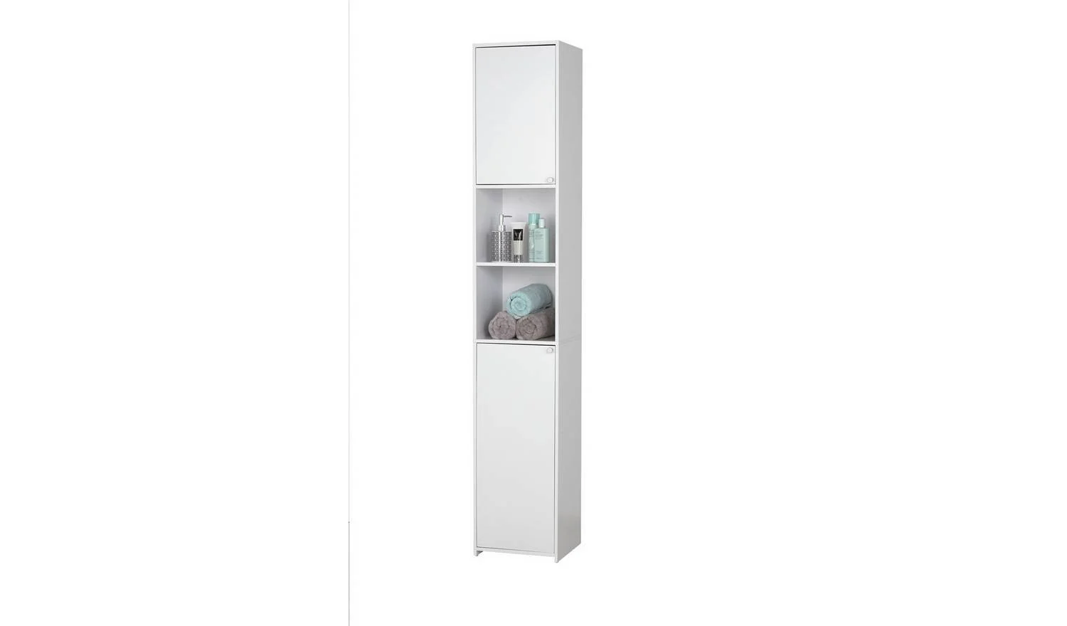 Prime Tallboy White Storage Organiser Bathroom Furniture - Image 6