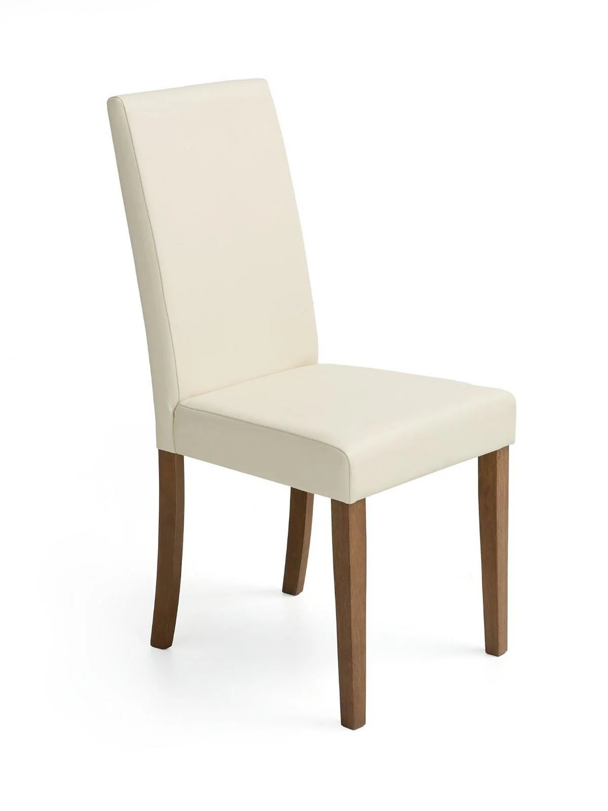 Primo 120cm Dining Set Dark Wood/Cream | Table & 4 Faux Leather Chairs - Image 5