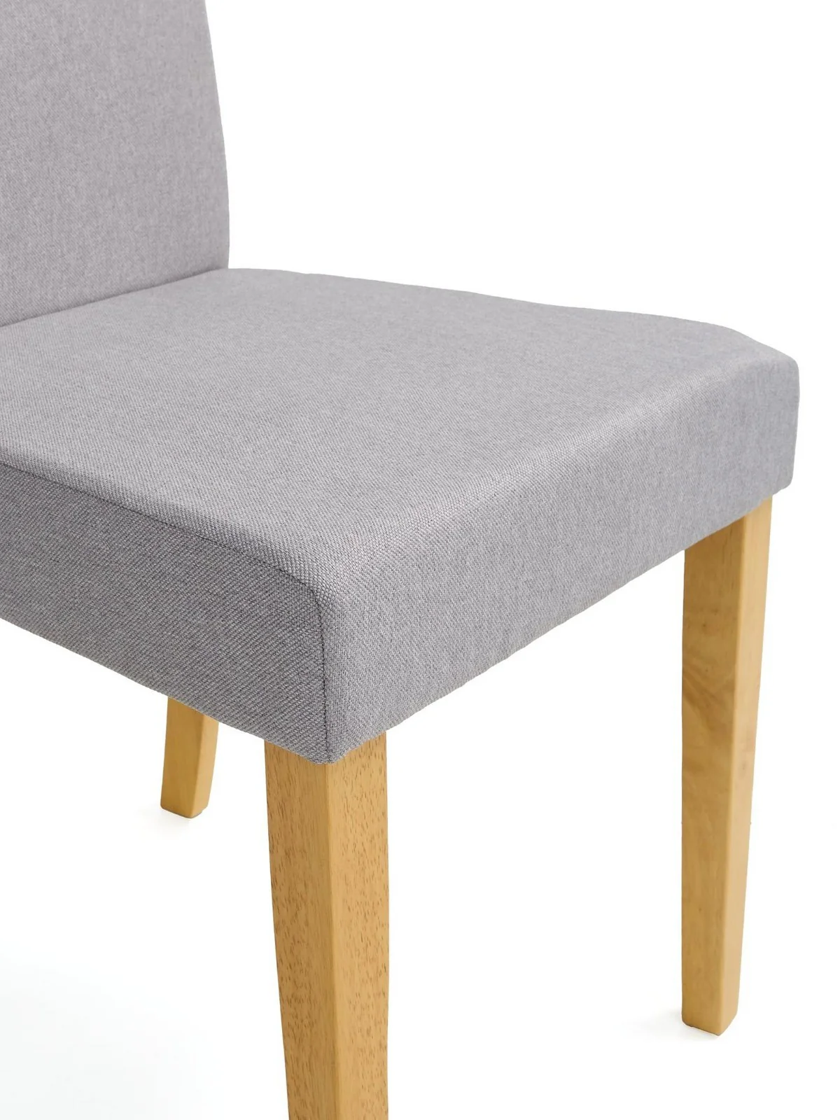 Primo 120cm Dining Table & 4 Fabric Chairs Set Wood Grey Modern - Image 6