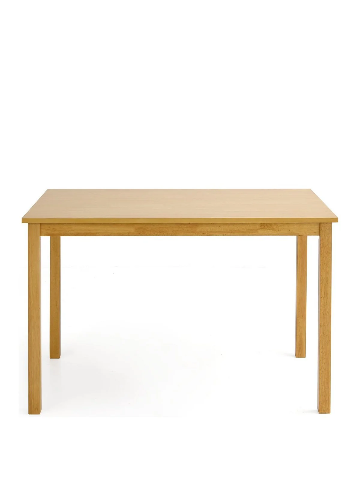 Primo 120cm Dining Table & 4 Faux Leather Chairs Set Wood Cream Contemporary - Image 3