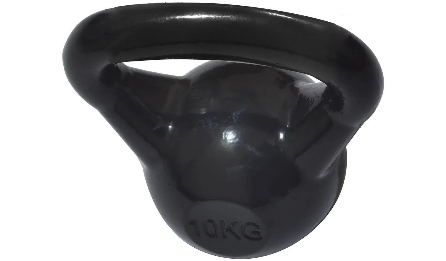 Pro Fitness Cast Iron 10kg Kettlebell Black Home Gym Strength Training - Image 4
