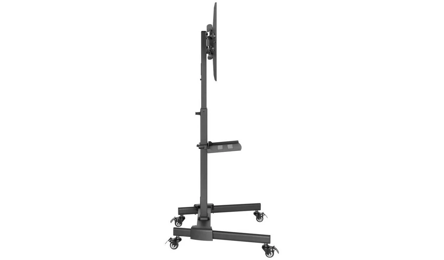 ProperAV Mobile TV Stand on Wheels Up to 55 Inch Black Media Storage - Image 6