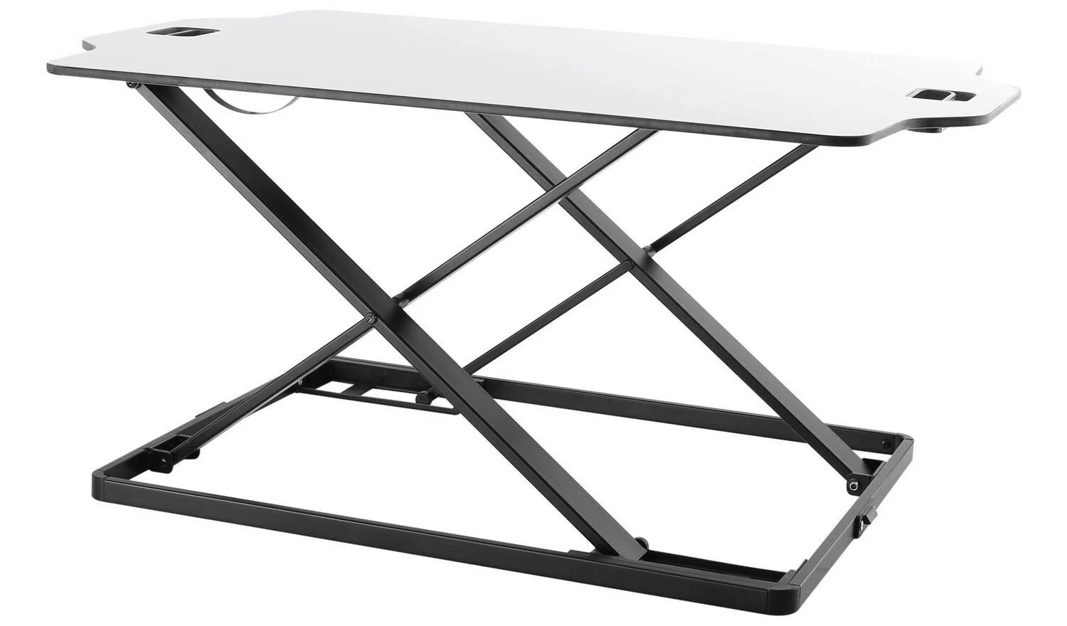 ProperAV Slim Profile Stand Up Desk Workstation White Ergonomic Home Office - Image 2