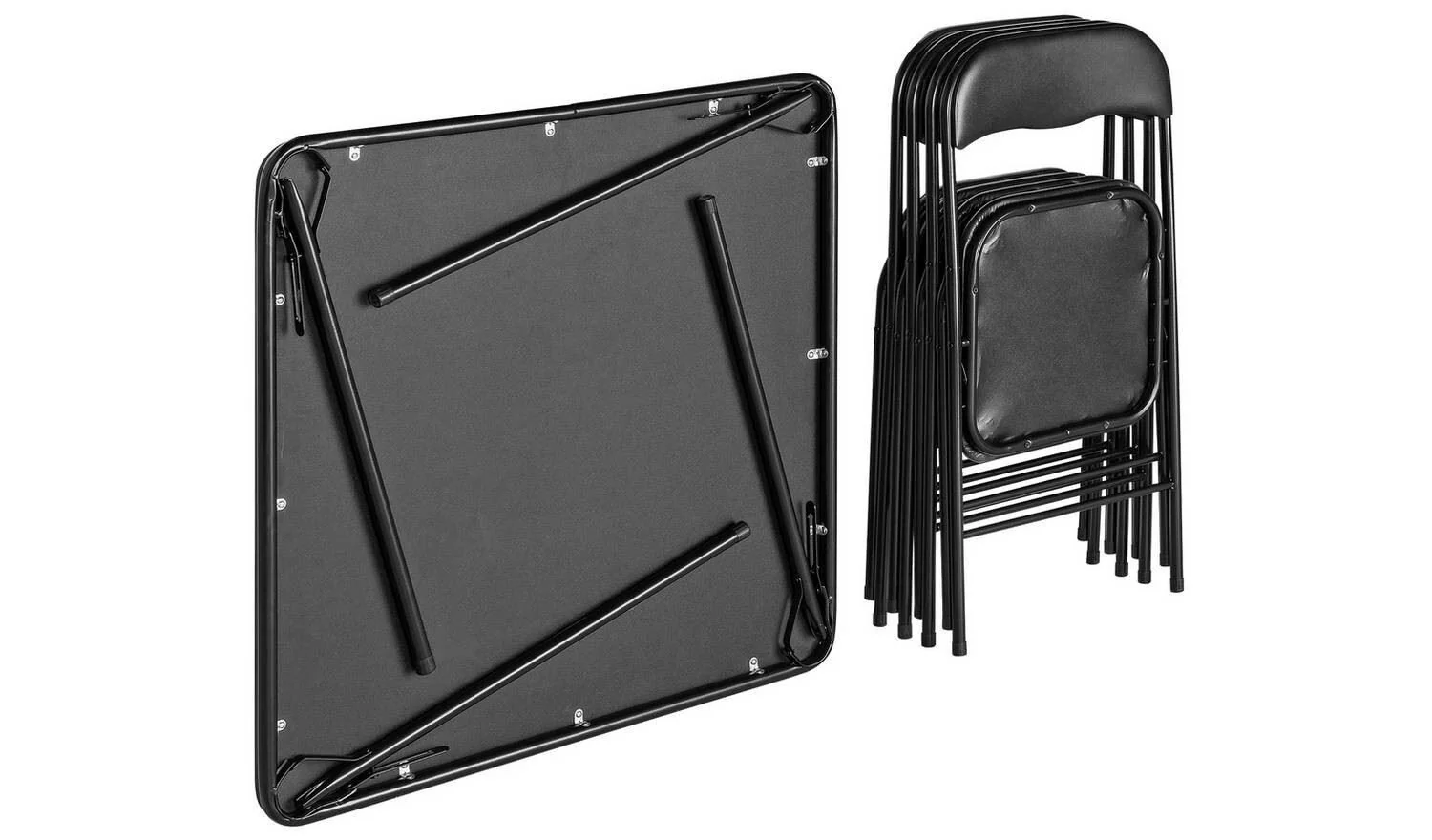 Quin Extend Black Dining Table & 4 Black Chairs Modern Kitchen Set - Image 5