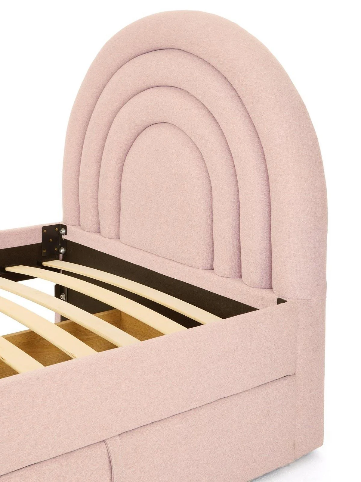 Rainbow Single Bed Frame Pink with 2 Drawers | Children's Storage Bed - Image 5