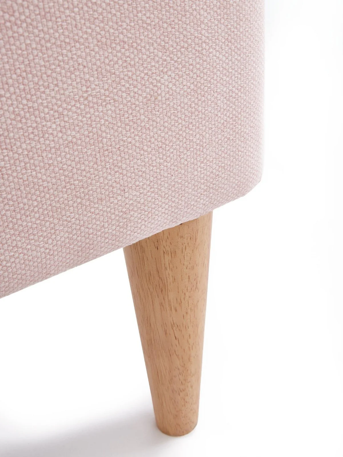 Rainbow Single Bed Frame Pink | Woven Fabric | Padded Headboard - Image 5