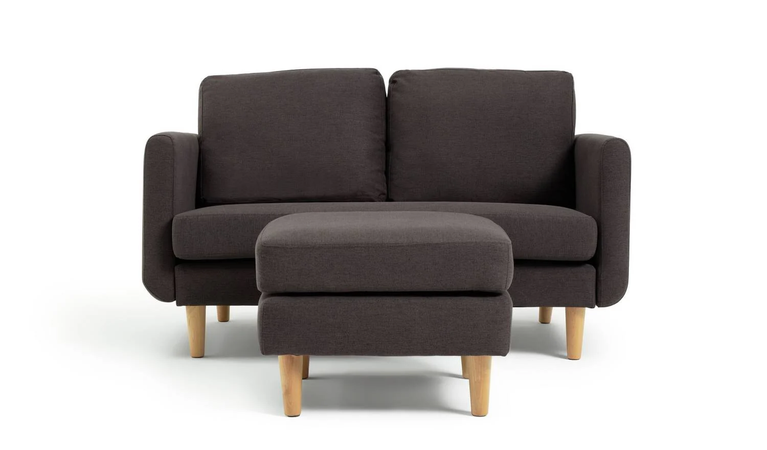 Remi Fabric 2 Seater Chaise Sofa Charcoal Comfortable Lounge Corner - Image 3