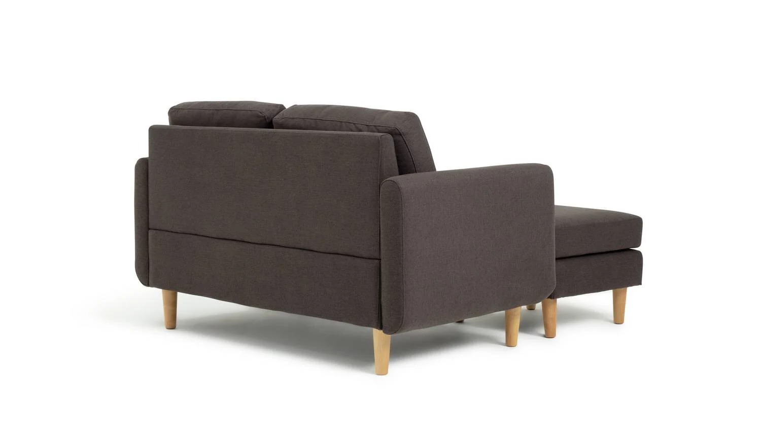 Remi Fabric 2 Seater Chaise Sofa Charcoal Comfortable Lounge Corner - Image 5
