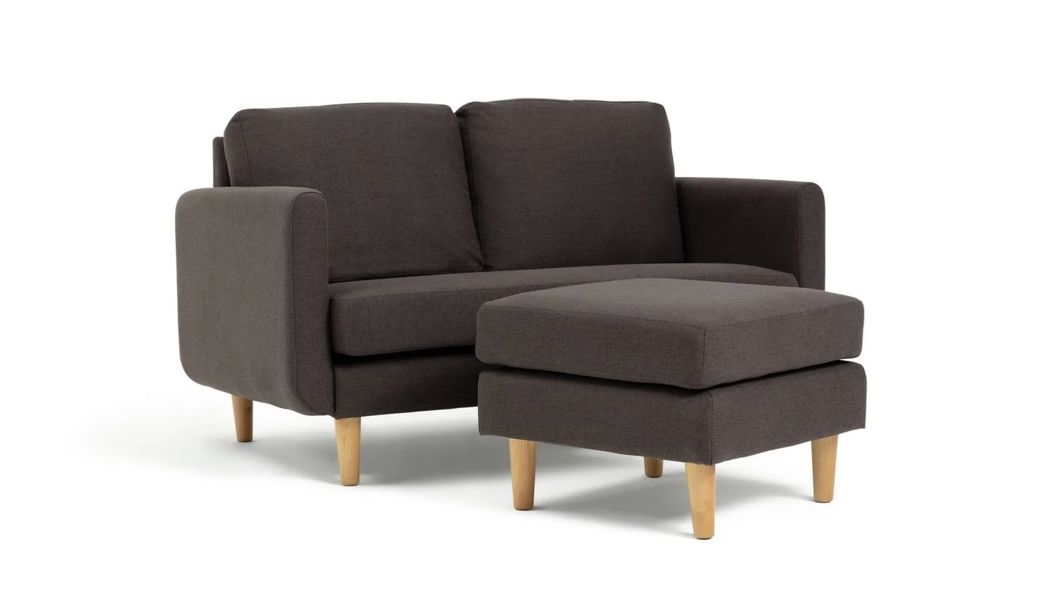 Remi Fabric 2 Seater Chaise Sofa Charcoal Comfortable Lounge Corner - Image 7