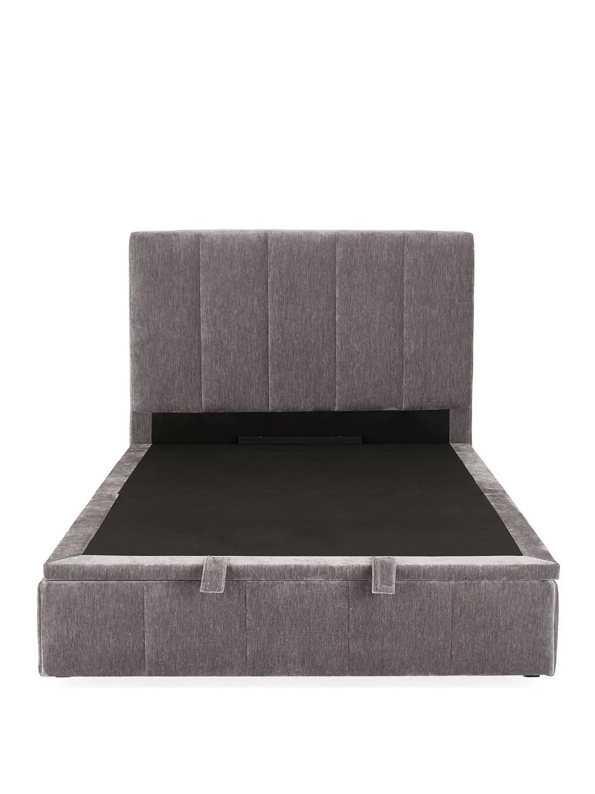 Remy End Lift Up Storage Ottoman King Bed Grey Spacious Storage Bed Design - Image 2