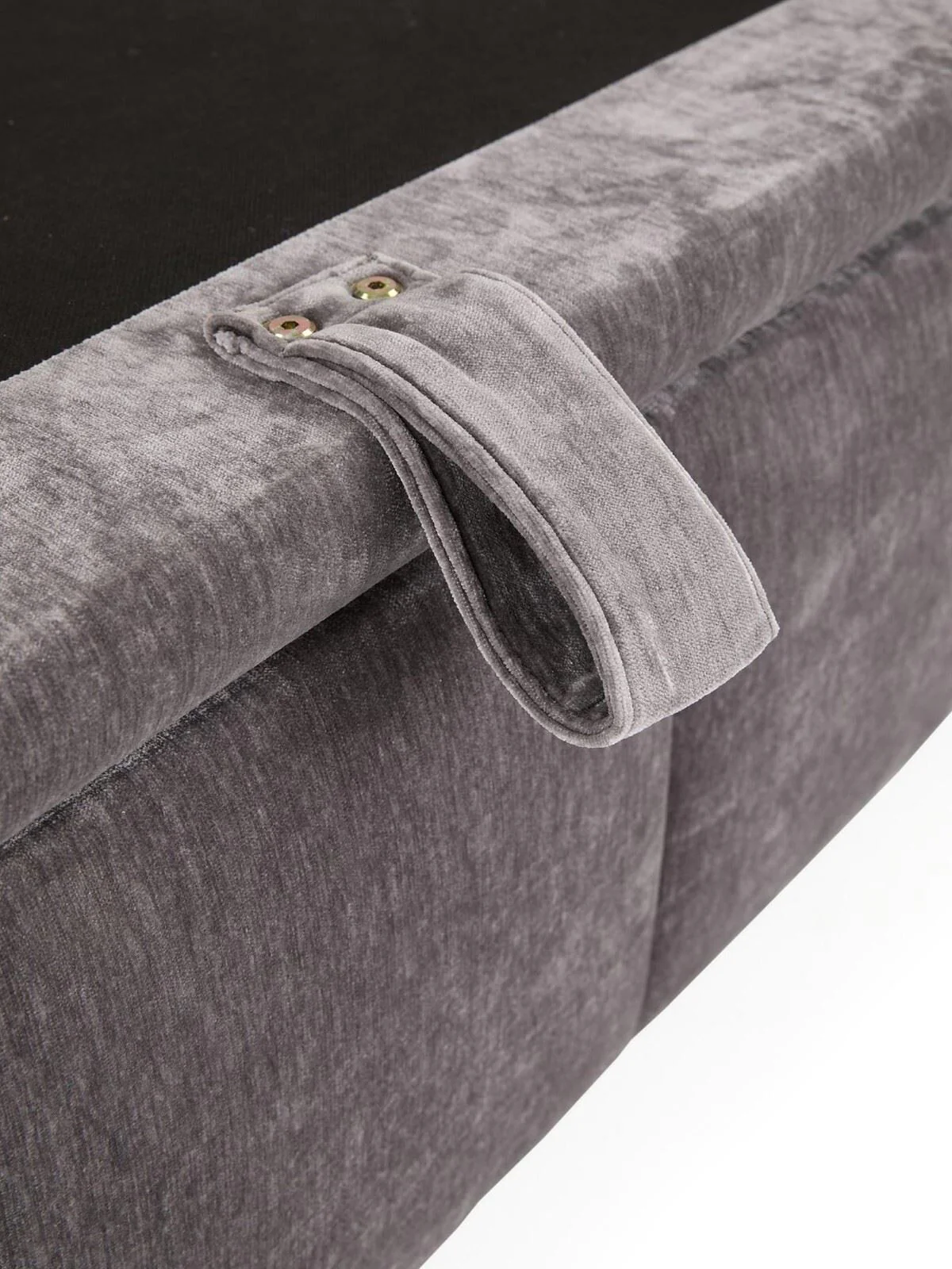 Remy End Lift Up Storage Ottoman King Bed Grey Spacious Storage Bed Design - Image 5