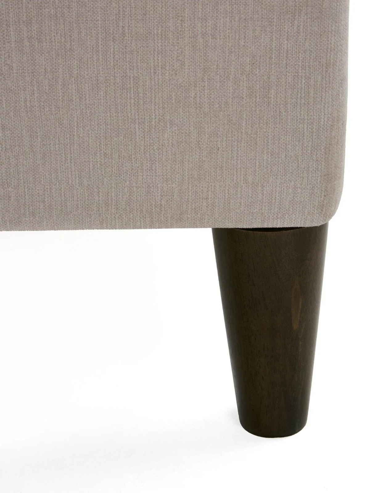 Rene Bed King Size in Natural Fabric | Art Deco Inspired Upholstered Headboard - Image 6