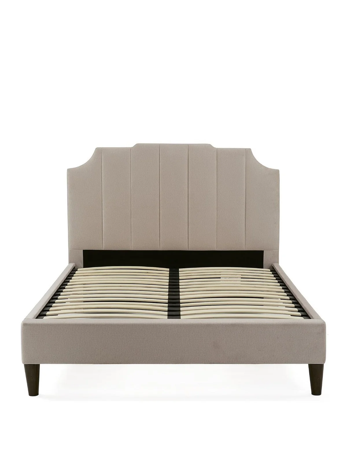 Rene Double Bed Natural Wooden Frame High Headboard Bedroom Furniture UK - Image 2