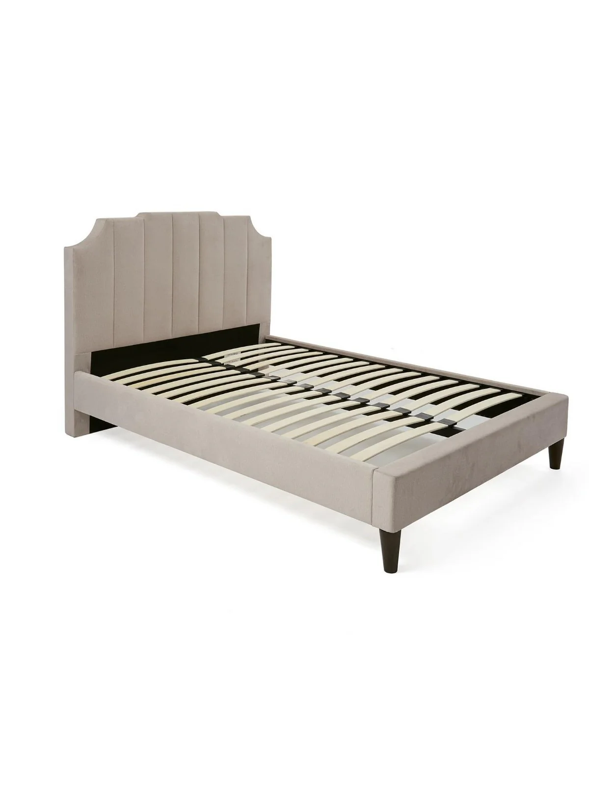 Rene Double Bed Natural Wooden Frame High Headboard Bedroom Furniture UK - Image 3