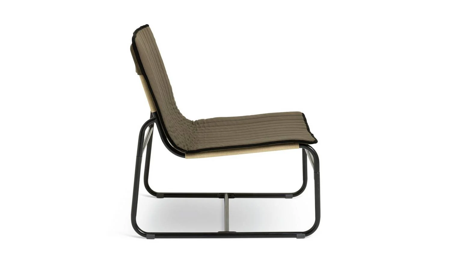 Riba Fabric Sling Accent Chair Khaki Comfortable Lounge Chair Design - Image 5