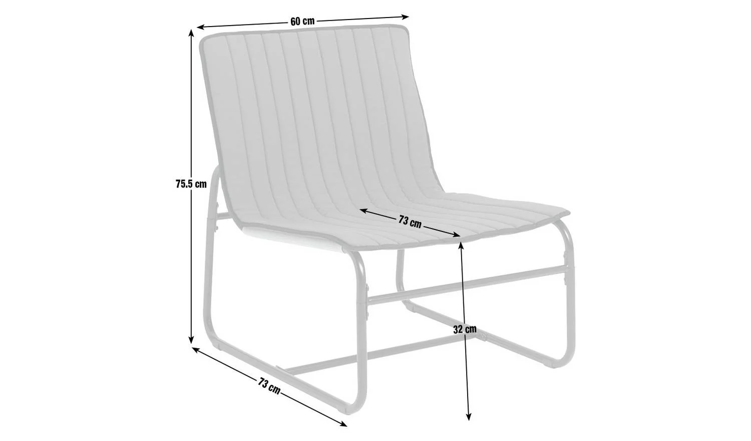 Riba Fabric Sling Accent Chair Khaki Comfortable Lounge Chair Design - Image 7