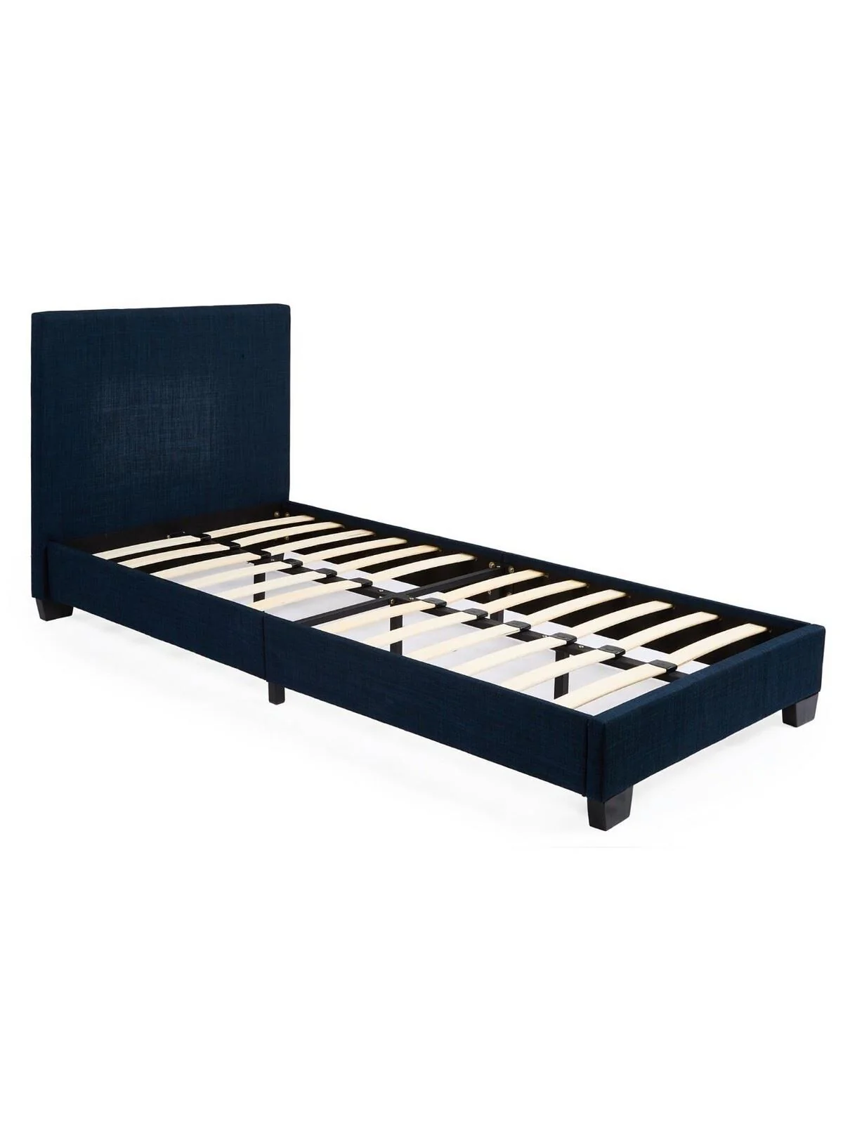 Riley Fabric Single Bed Frame Blue FAST DELIVERY - Image 3