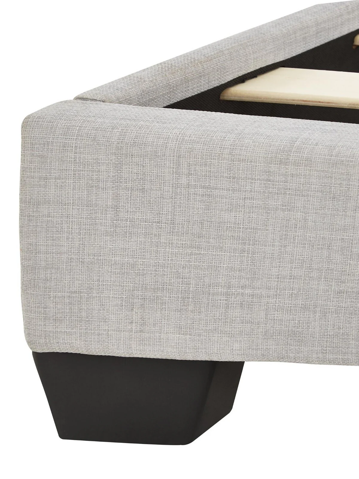 Riley Fabric Single Bed Frame Grey Stylish and Cozy Bedroom Furniture Solution - Image 4