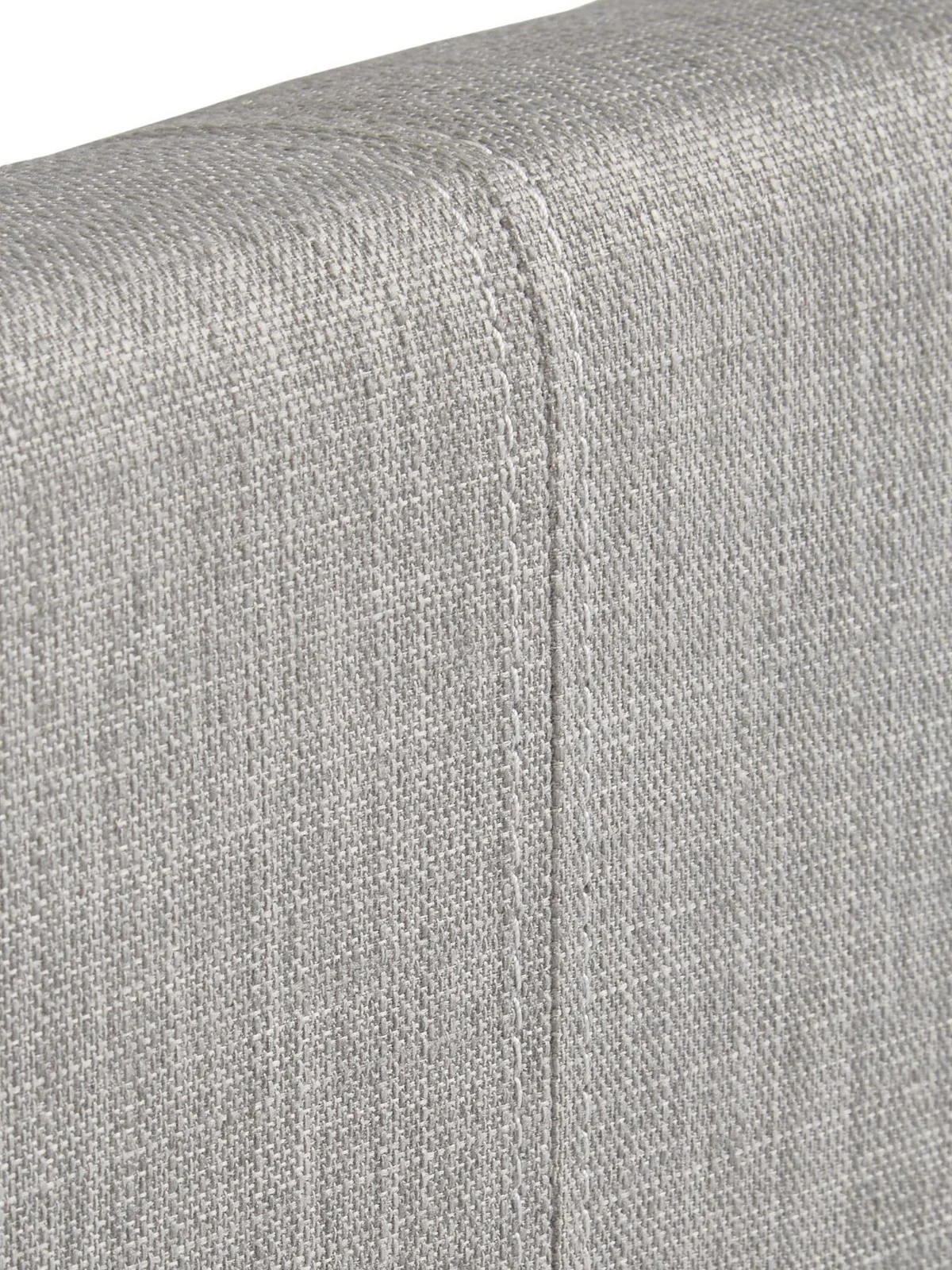 Riley Fabric Small Double Bed Frame Light Grey Upholstered Headboard - Image 6