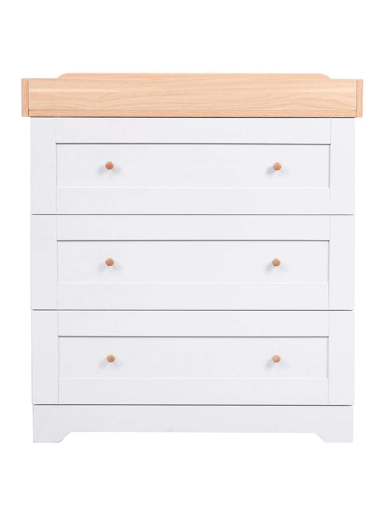 Rio Chest Changer Dove Grey Oak Baby Changing Unit Storage Drawers - Image 2