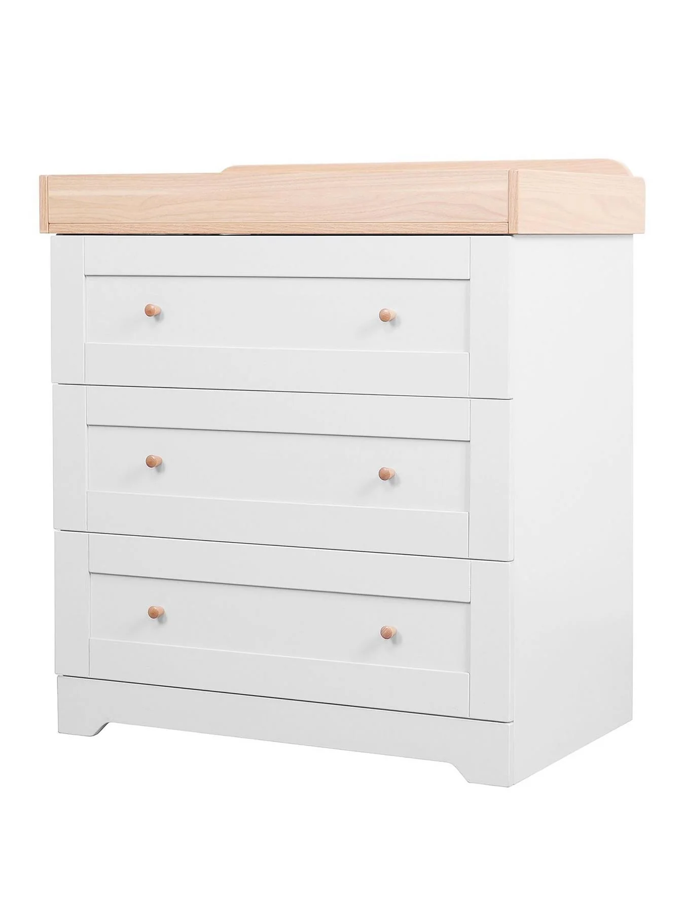Rio Chest Changer Dove Grey Oak Baby Changing Unit Storage Drawers - Image 3
