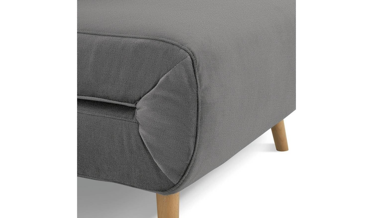 Roma Single Compact Fabric Chairbed - Grey - Image 7