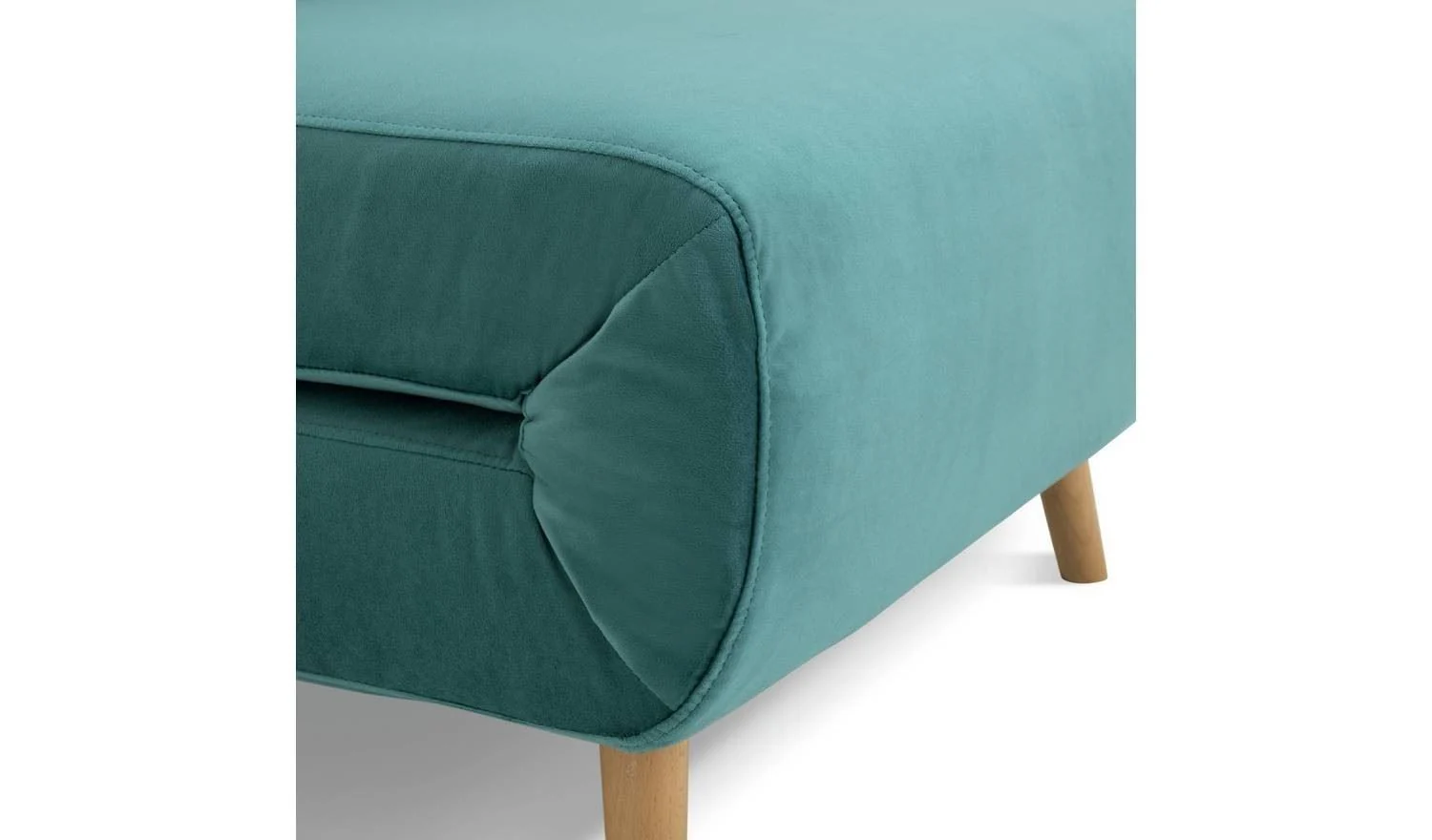 Roma Single Compact Fabric Chairbed Teal Convertible Sofa Guest Bed - Image 9