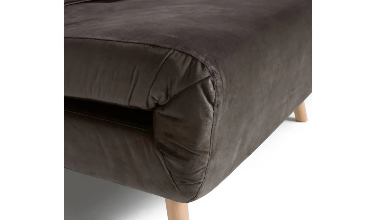 Roma Velvet Fabric Chairbed Charcoal Modern Comfortable Lounge - Image 6