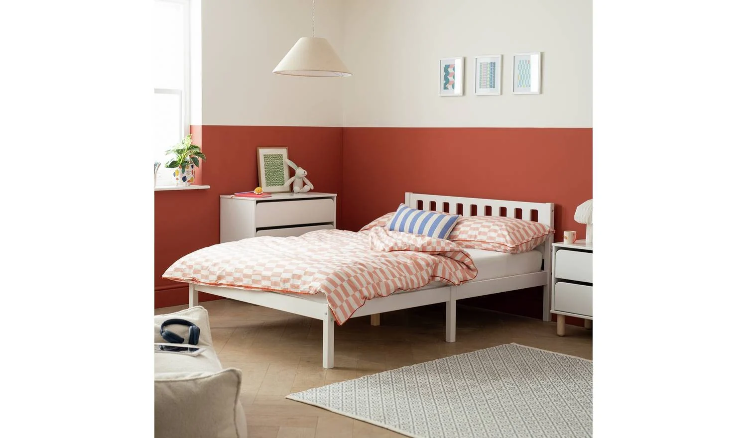 Ronnie Small Double Bed Frame White Easy Assembly Fast Delivery - Image 3