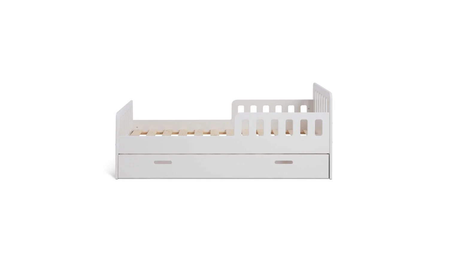Ronnie Toddler Single Storage Bed Frame White Kids Bedroom Furniture - Image 2