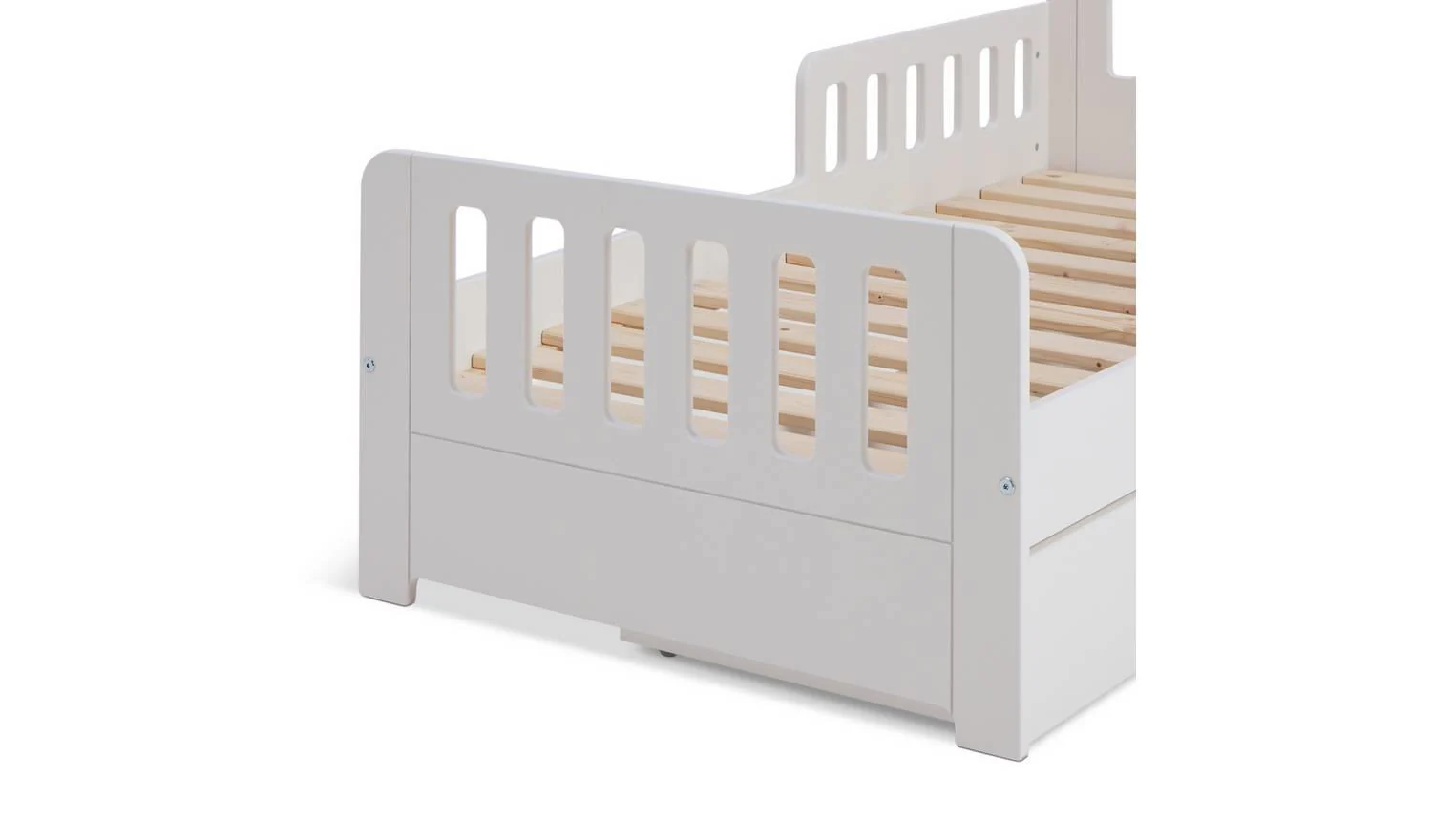 Ronnie Toddler Single Storage Bed Frame White Kids Bedroom Furniture - Image 7