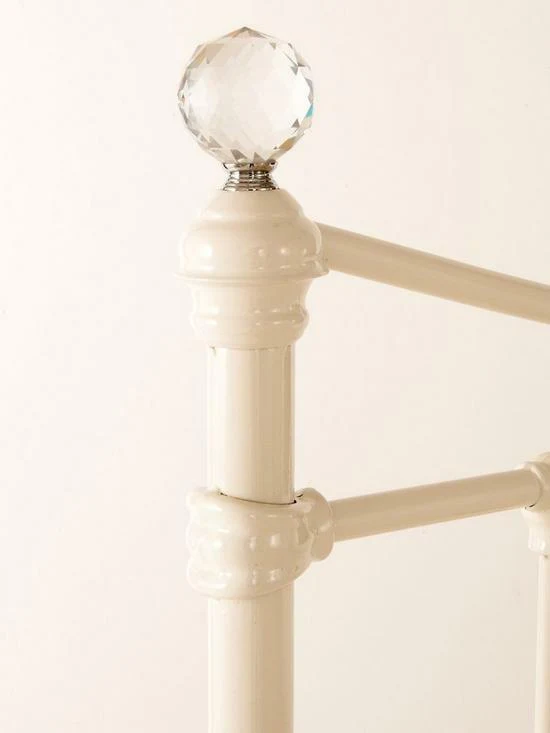 RUBY Metal Bed Single Cream Sturdy and Elegant Bed Frame for Any Bedroom - Image 3