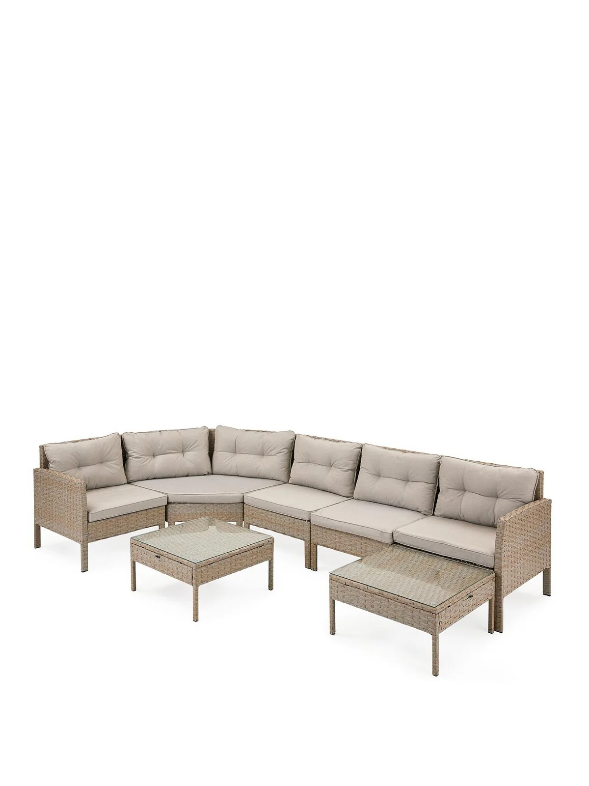 Sahara 8-Piece Multi Position Corner Set Outdoor Garden & Patio Furniture - Image 3