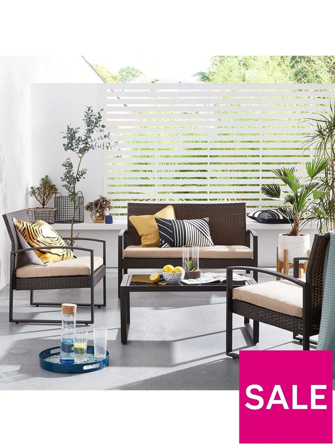 San Remo Sofa Set High Quality Rattan & Sturdy Steel Frame Outdoor Furniture - Image 2