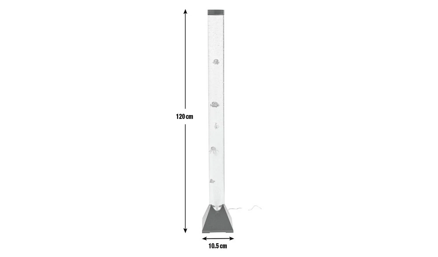 Sensory Bubble Fish Floor Lamp Black Kids Childrens Room Night Light - Image 5