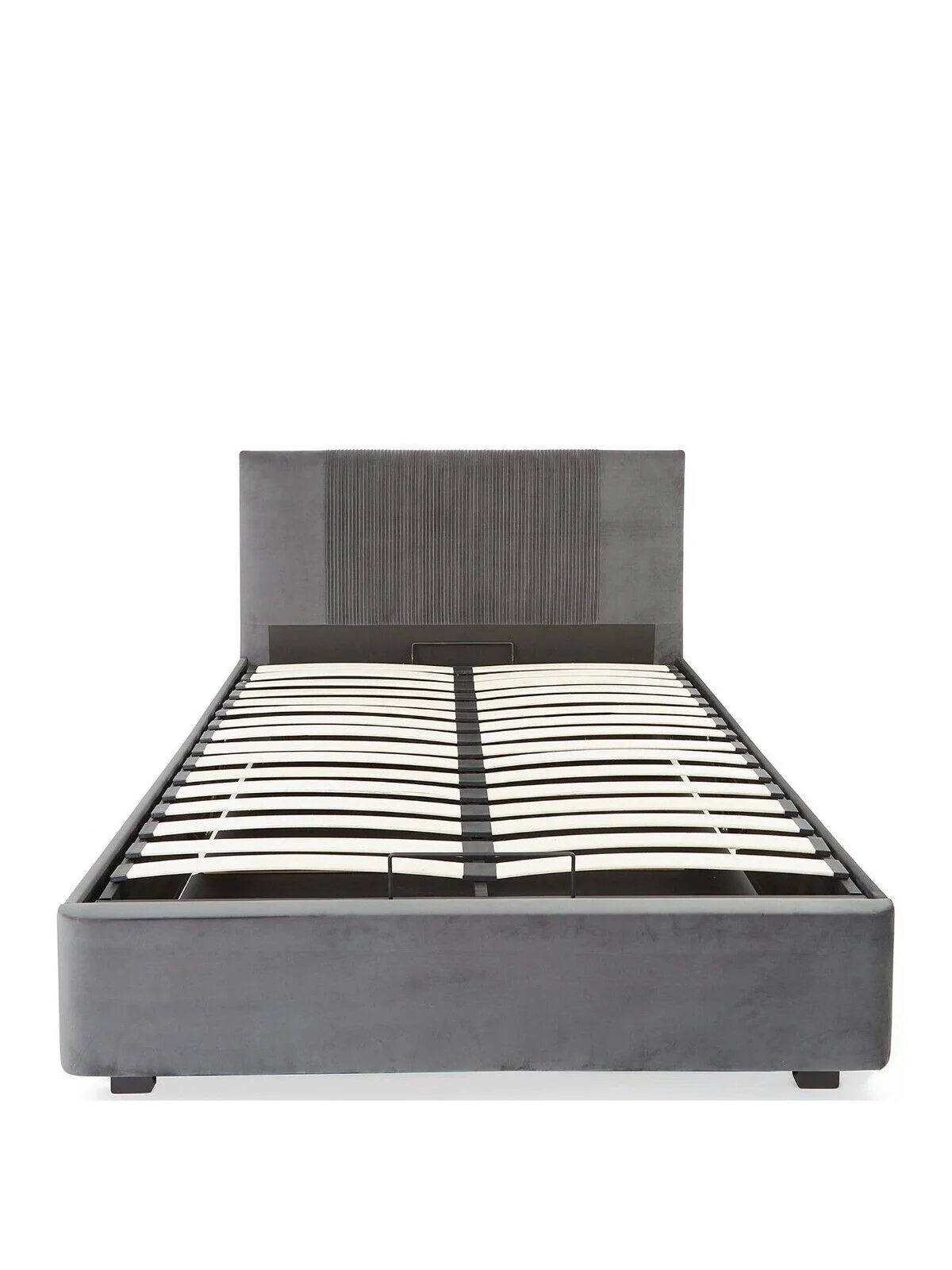 Serenity Lift Up Ottoman Fabric Bed King Size Grey Spacious Bedroom Storage - Image 2