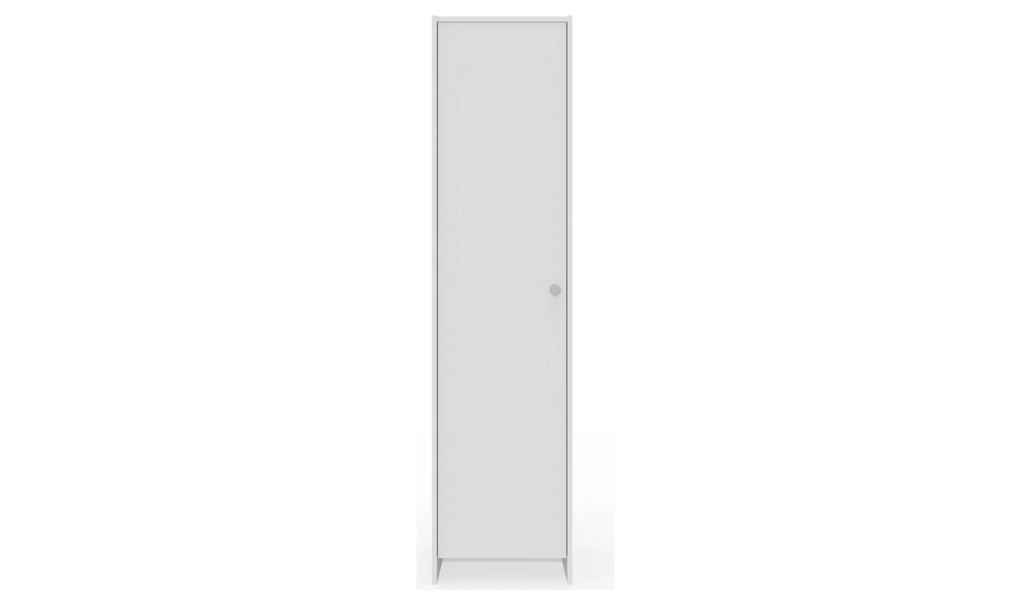Seville 1 Door Wardrobe White Compact Size For Small Spaces - Image 2