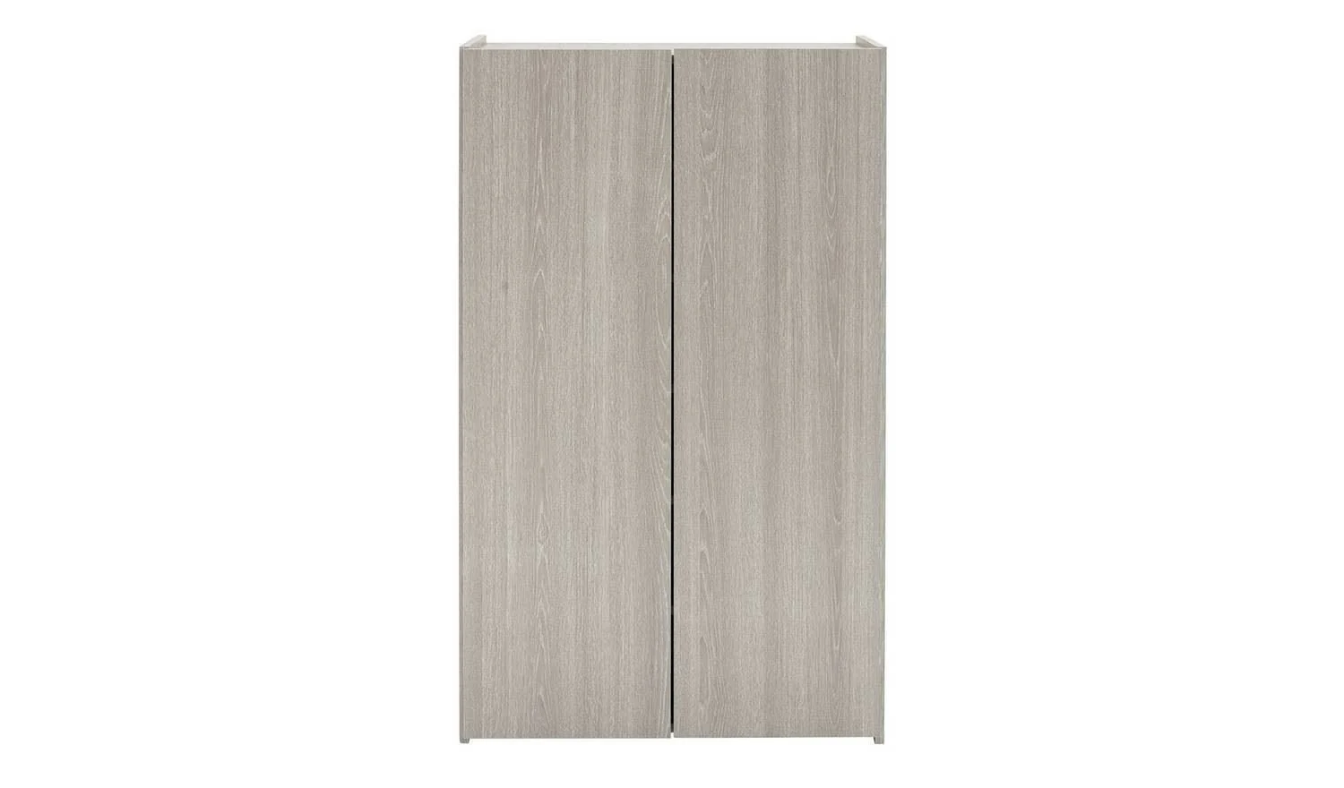 Seville 2 Door Shoe Storage Cabinet Grey Oak Organiser With Shelves - Image 4