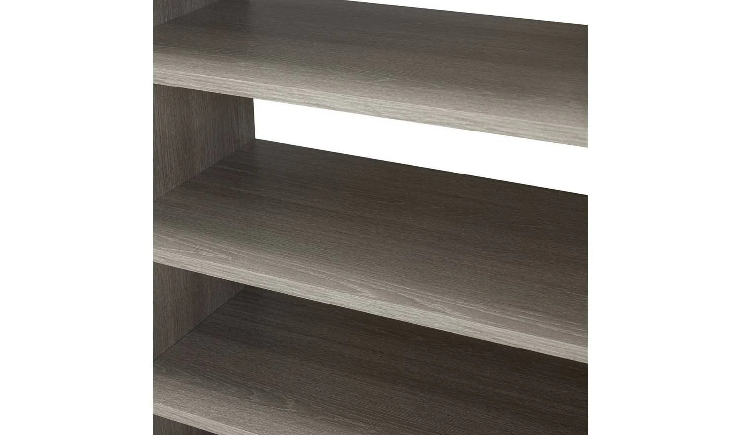 Seville 2 Door Shoe Storage Cabinet Grey Oak Organiser With Shelves - Image 7