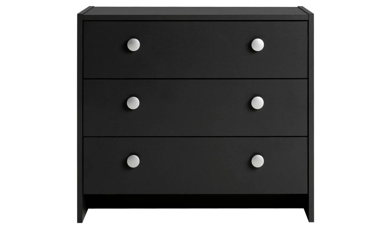 Seville 3 Drawer Chest Anthracite Storage Organiser Bedroom Furniture - Image 6